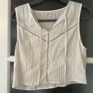 Reformation top with lace accents